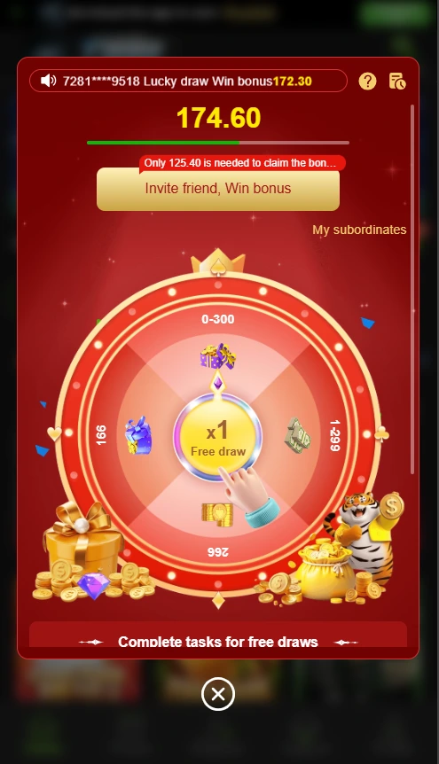 Spin the wheel of the T999 Game and win RS 175, invite friends to earn more