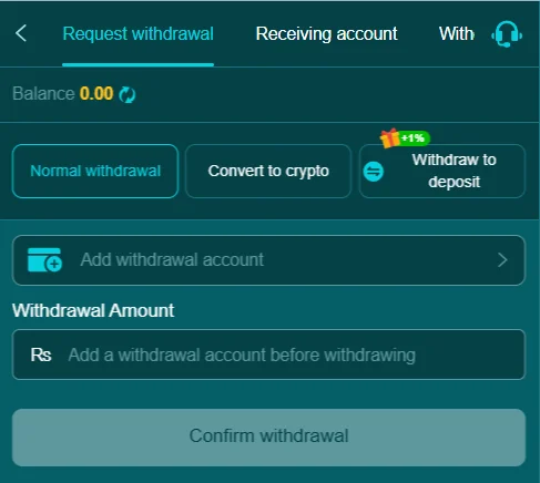 A verified EasyPaisa digital point conversion receipt originating from the 666C platform's automated Peer-to-Peer gateway, showing standard and crypto withdrawal options.